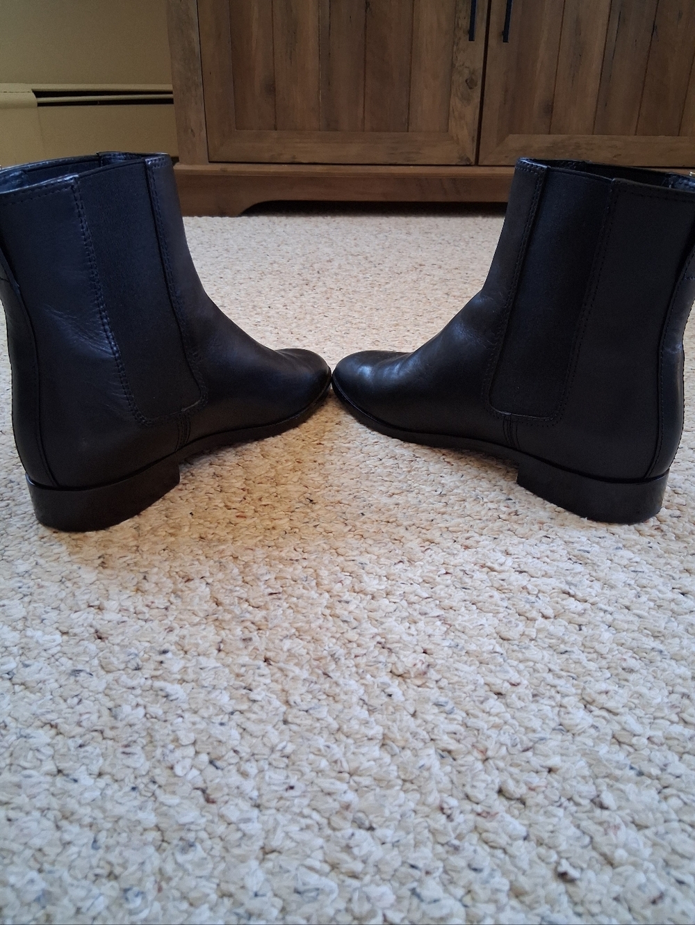 Tory Burch Wyatt Leather Ankle Boots Black Size 7.5 - Picture 6 of 9